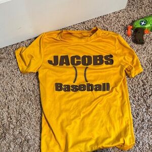 Yellow Kids Baseball Shirt